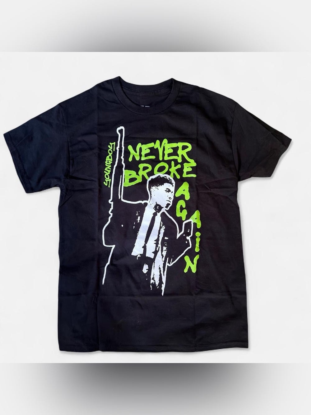 VLONE x NBA YoungBoy Never Broke Again Slime Green Black Graphic Tee Size Medium
